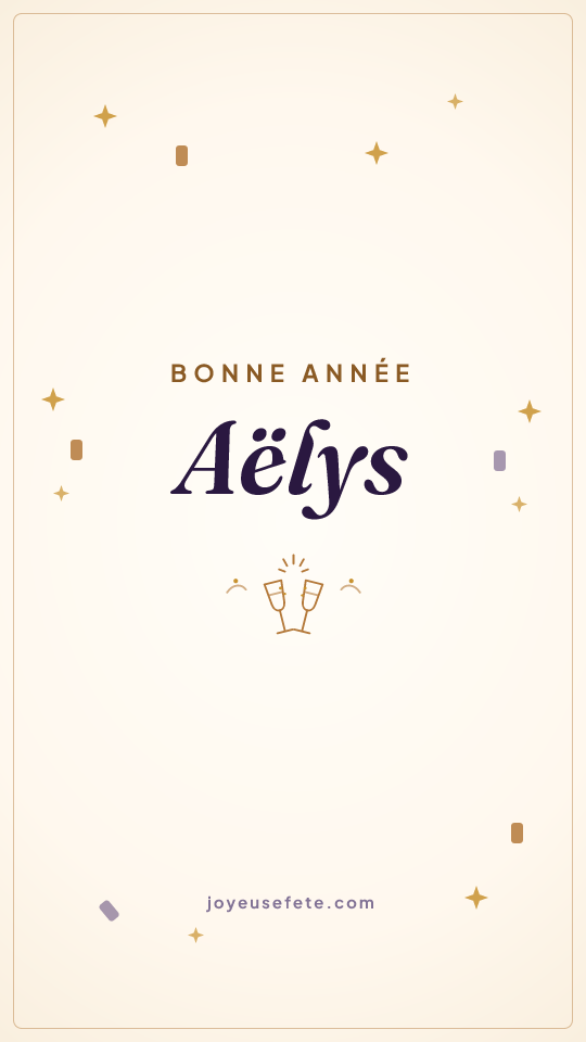 Image « Bonne année Aëlys » au format story