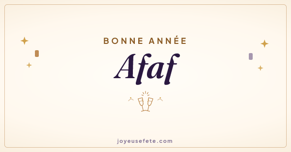 Image « Bonne année Afaf » au format large