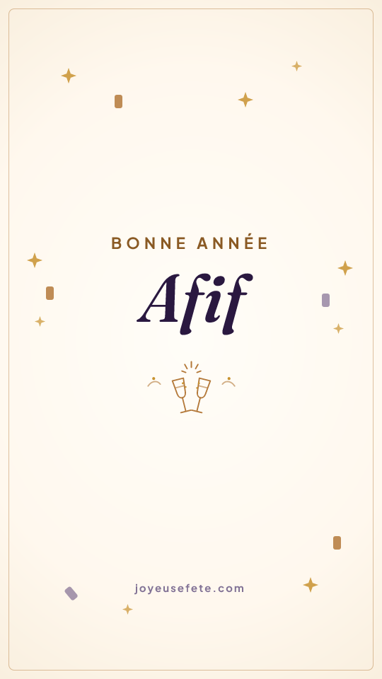 Image « Bonne année Afif » au format story