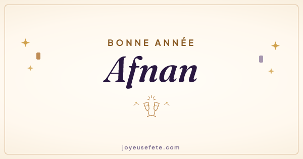 Image « Bonne année Afnan » au format large