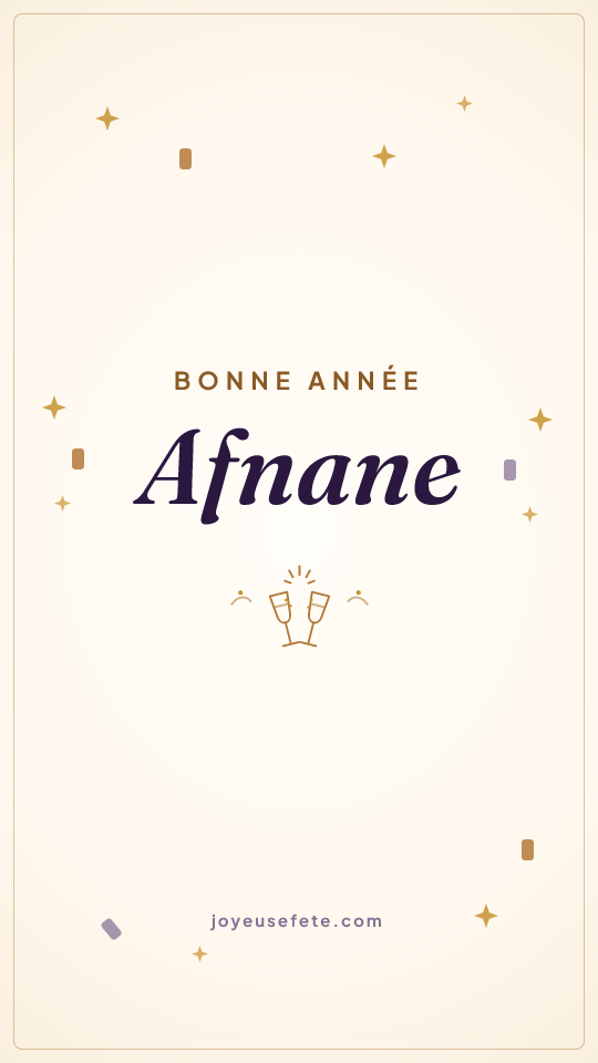 Image « Bonne année Afnane » au format story