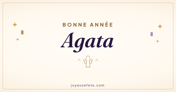 Image « Bonne année Agata » au format large