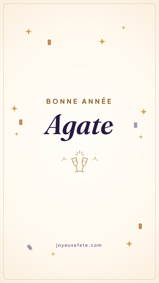 Image « Bonne année Agate » au format story