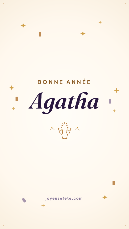Image « Bonne année Agatha » au format story