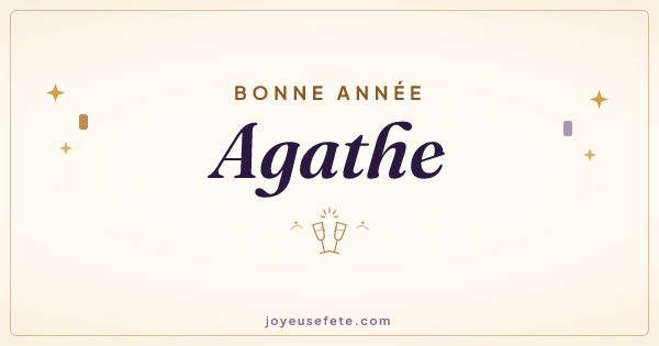 Image « Bonne année Agathe » au format large
