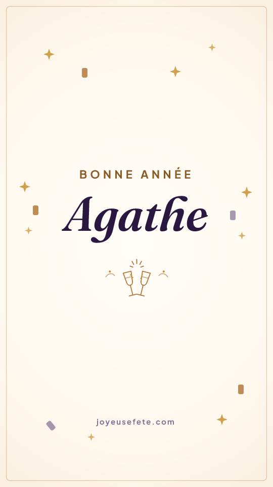 Image « Bonne année Agathe » au format story
