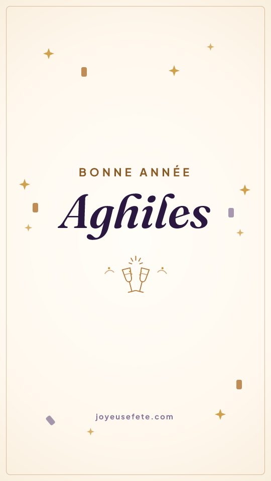 Image « Bonne année Aghiles » au format story