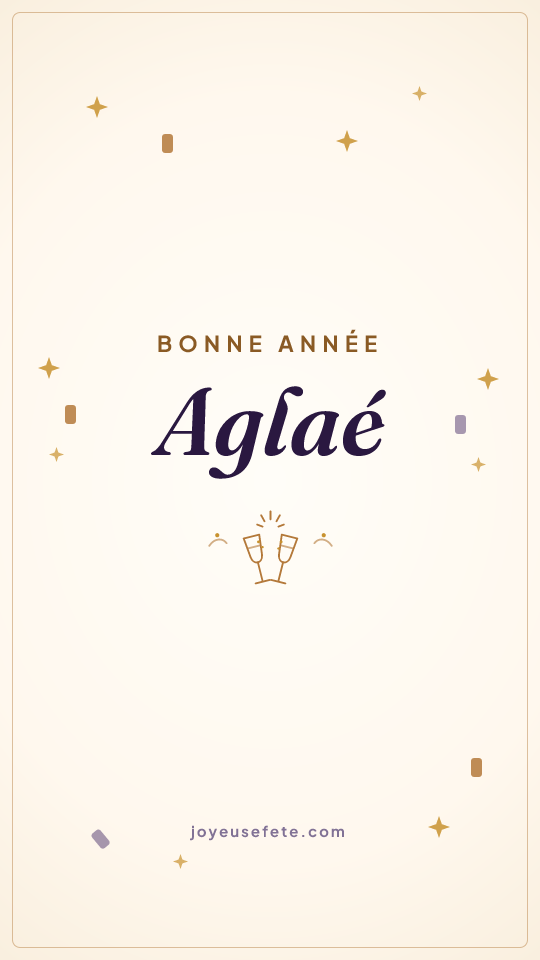 Image « Bonne année Aglaé » au format story