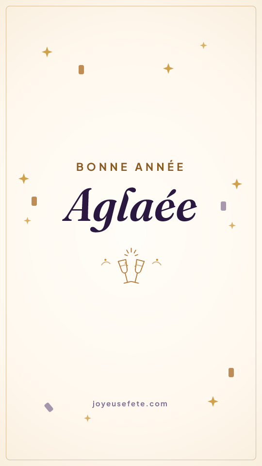 Image « Bonne année Aglaée » au format story