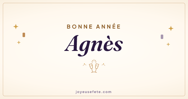 Image « Bonne année Agnès » au format large