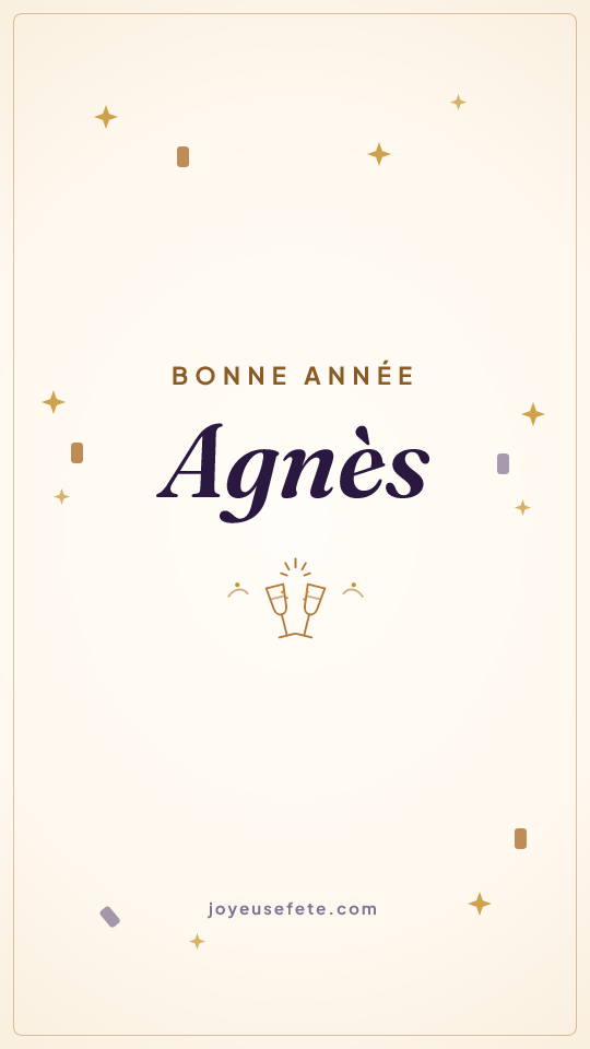 Image « Bonne année Agnès » au format story