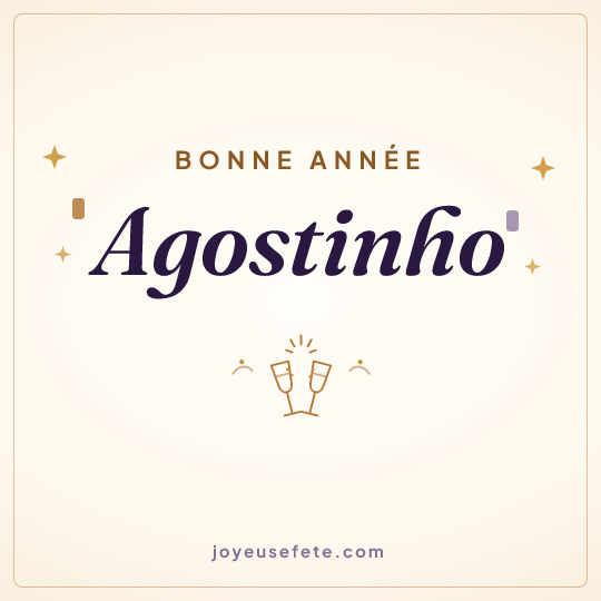 Image carrée « Bonne année Agostinho » pour WhatsApp