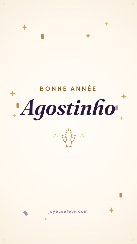 Image « Bonne année Agostinho » au format story