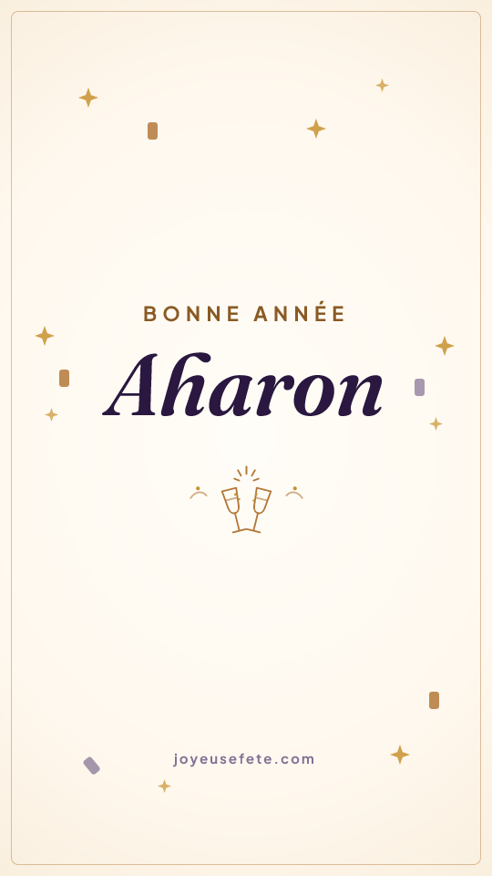 Image « Bonne année Aharon » au format story