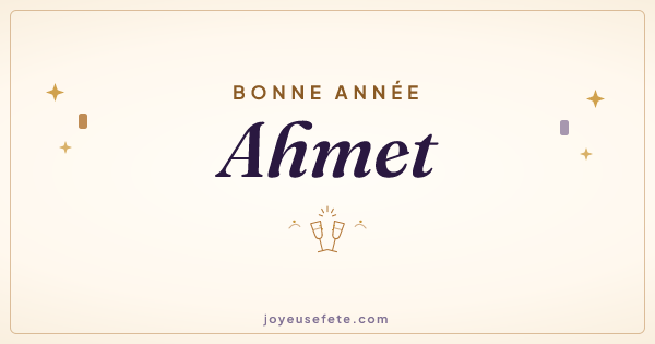 Image « Bonne année Ahmet » au format large