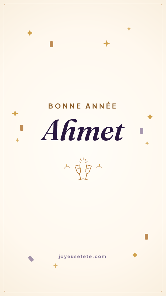 Image « Bonne année Ahmet » au format story