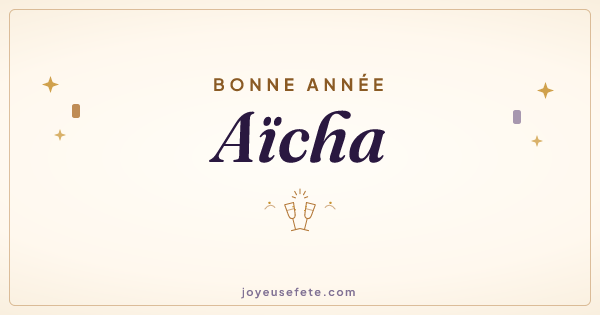 Image « Bonne année Aïcha » au format large