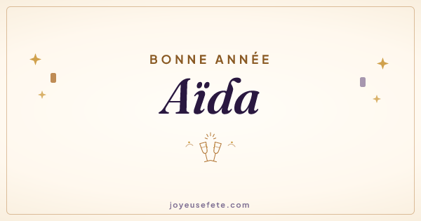Image « Bonne année Aïda » au format large