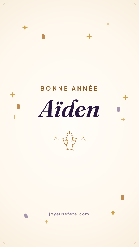 Image « Bonne année Aïden » au format story
