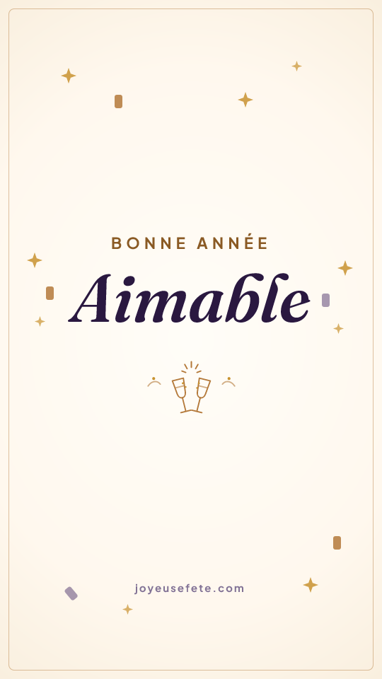 Image « Bonne année Aimable » au format story