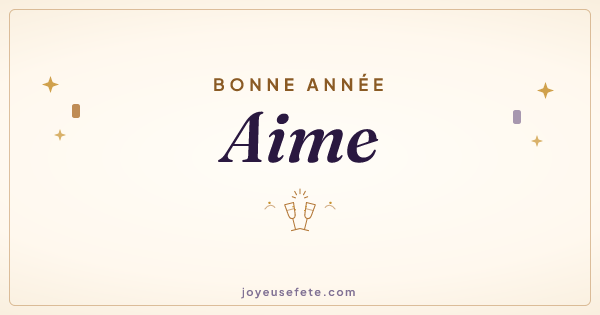 Image « Bonne année Aime » au format large