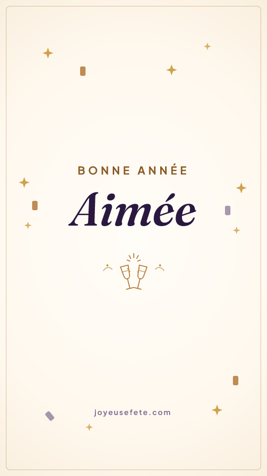 Image « Bonne année Aimée » au format story