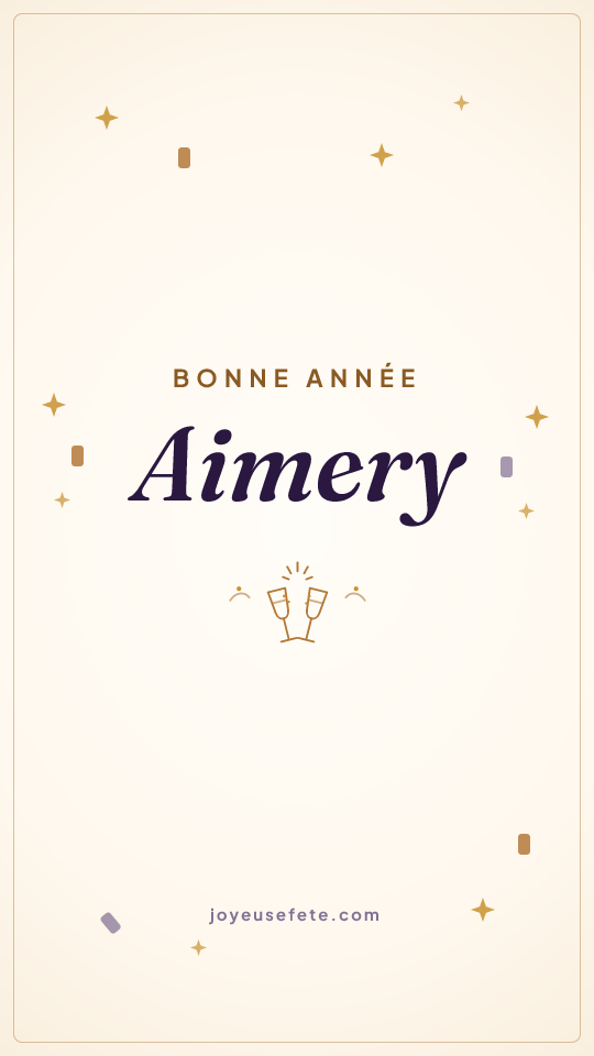 Image « Bonne année Aimery » au format story