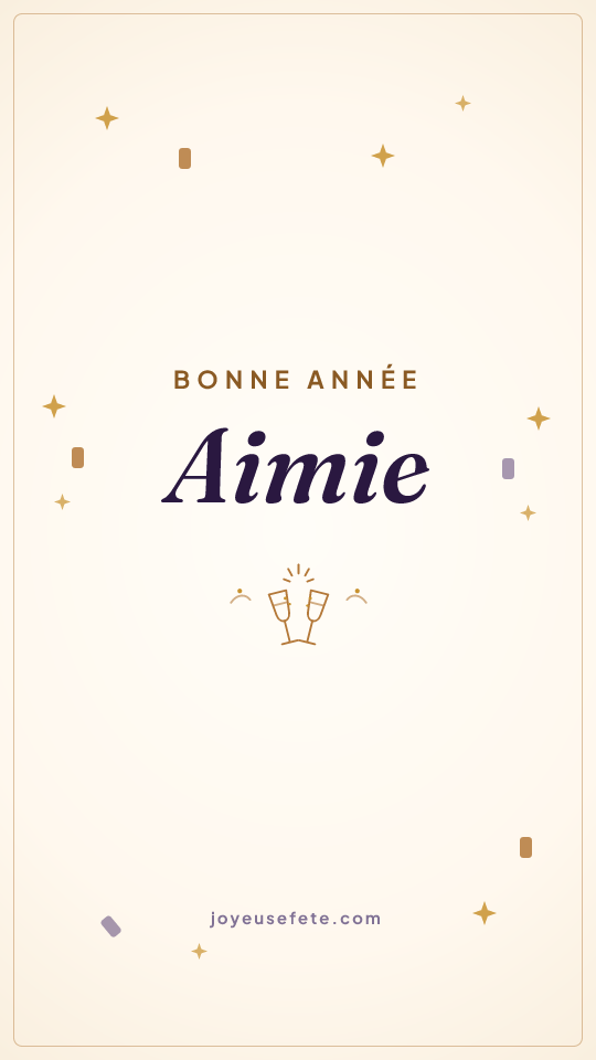 Image « Bonne année Aimie » au format story