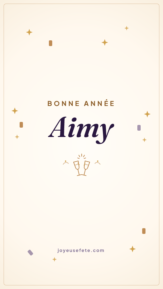Image « Bonne année Aimy » au format story