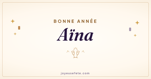 Image « Bonne année Aïna » au format large