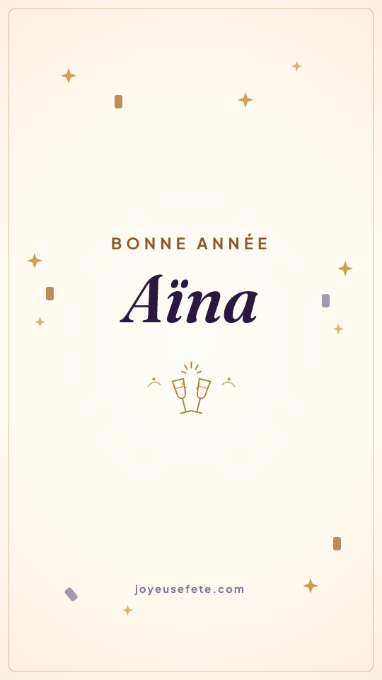 Image « Bonne année Aïna » au format story