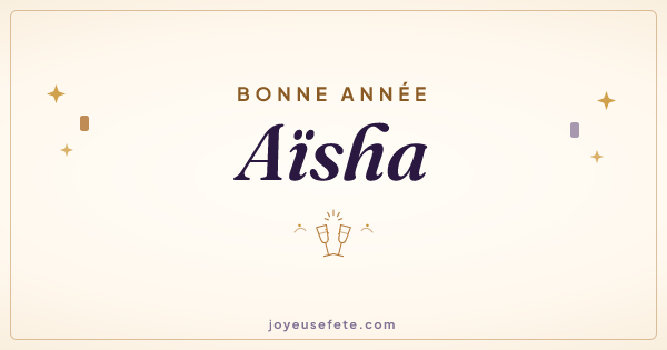 Image « Bonne année Aïsha » au format large