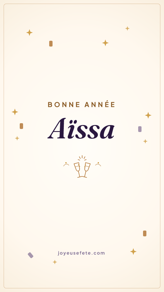Image « Bonne année Aïssa » au format story