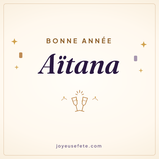 Image carrée « Bonne année Aïtana » pour WhatsApp