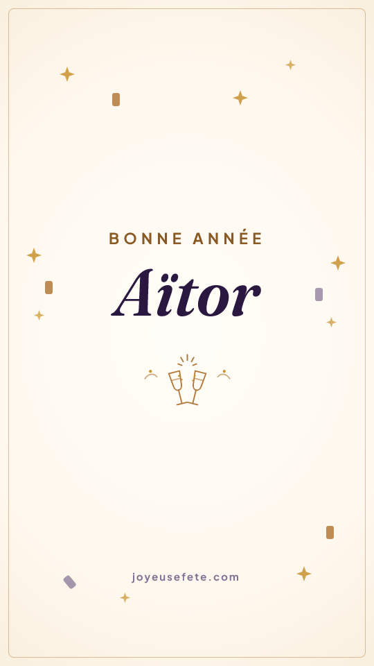 Image « Bonne année Aïtor » au format story