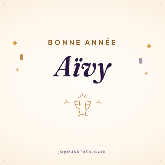 Image carrée « Bonne année Aïvy » pour WhatsApp