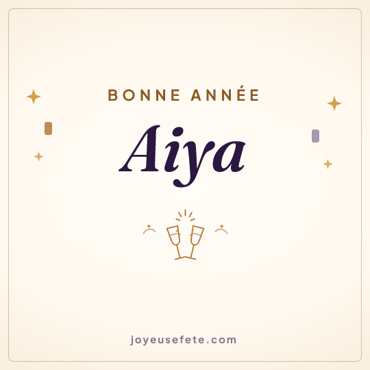 Image carrée « Bonne année Aiya » pour WhatsApp