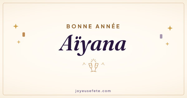 Image « Bonne année Aïyana » au format large