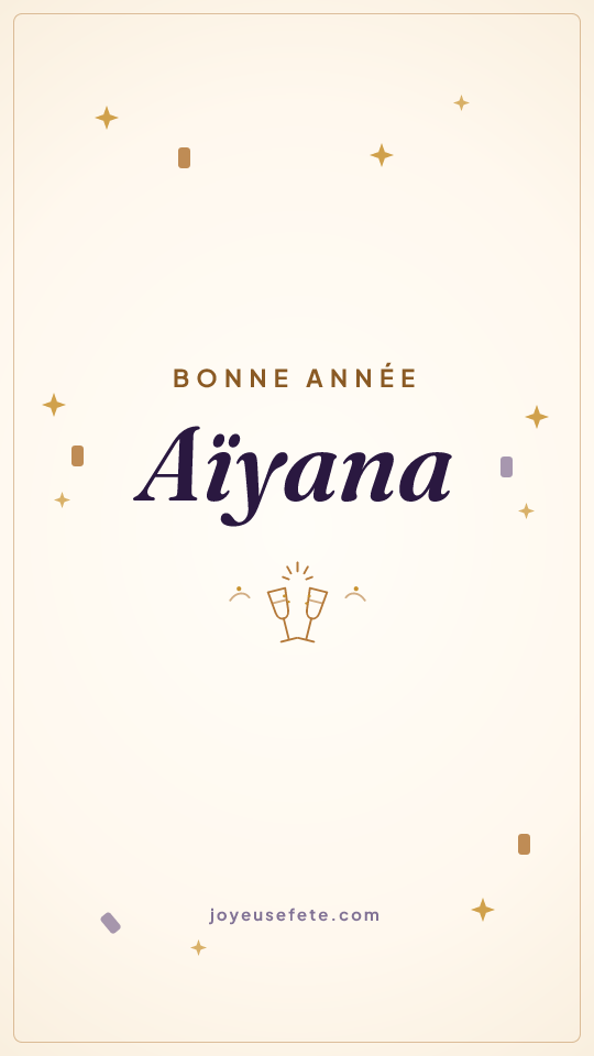 Image « Bonne année Aïyana » au format story