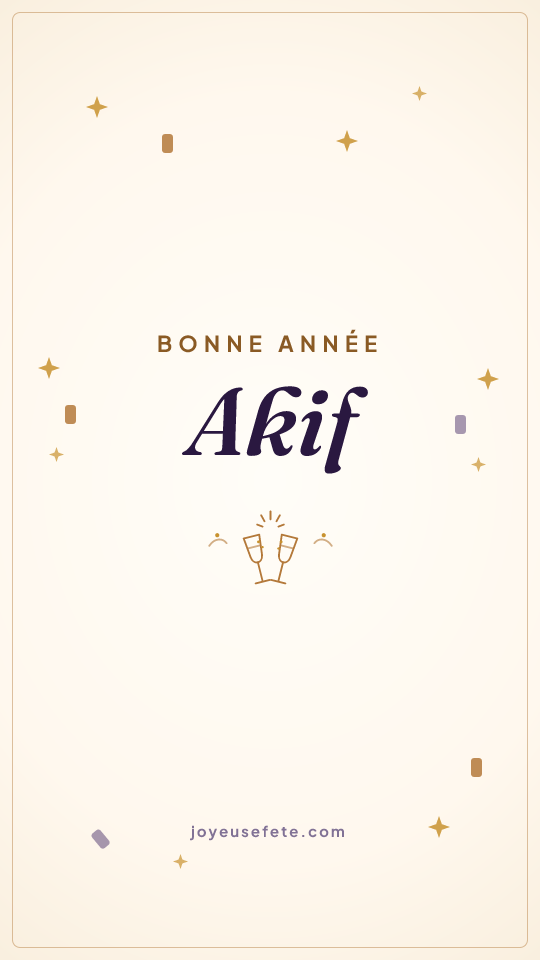 Image « Bonne année Akif » au format story