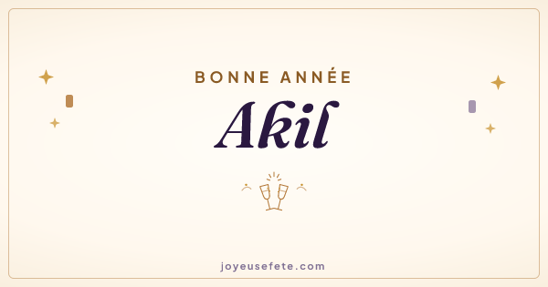 Image « Bonne année Akil » au format large