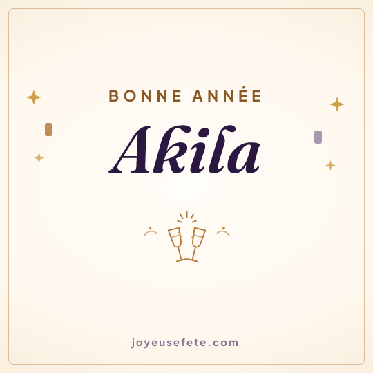 Image carrée « Bonne année Akila » pour WhatsApp
