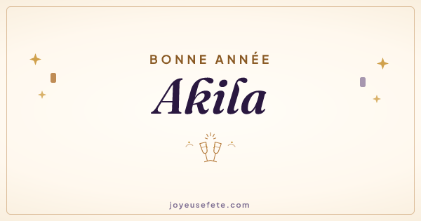 Image « Bonne année Akila » au format large