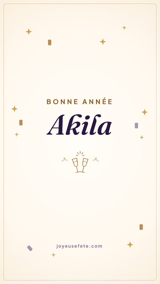 Image « Bonne année Akila » au format story