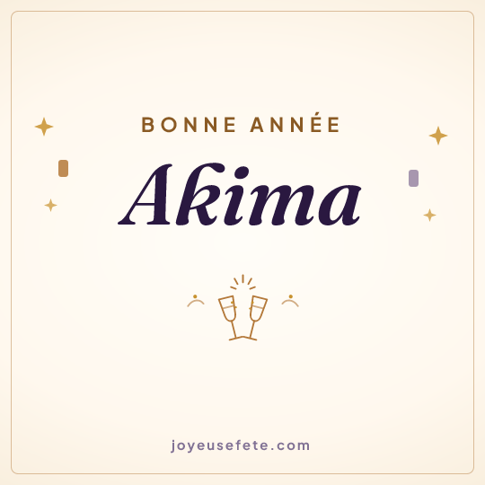Image carrée « Bonne année Akima » pour WhatsApp