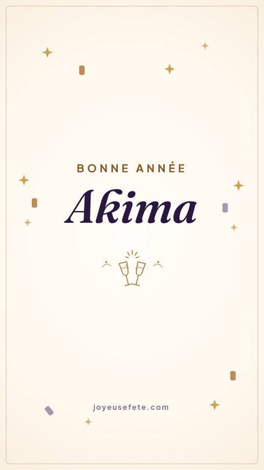 Image « Bonne année Akima » au format story
