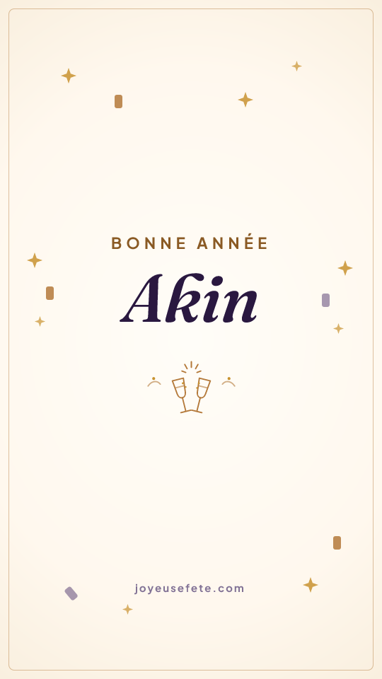 Image « Bonne année Akin » au format story