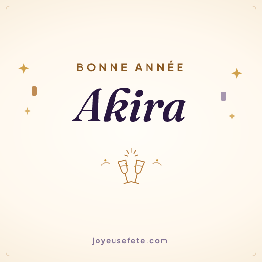 Image carrée « Bonne année Akira » pour WhatsApp
