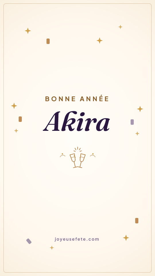 Image « Bonne année Akira » au format story