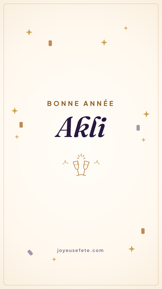 Image « Bonne année Akli » au format story